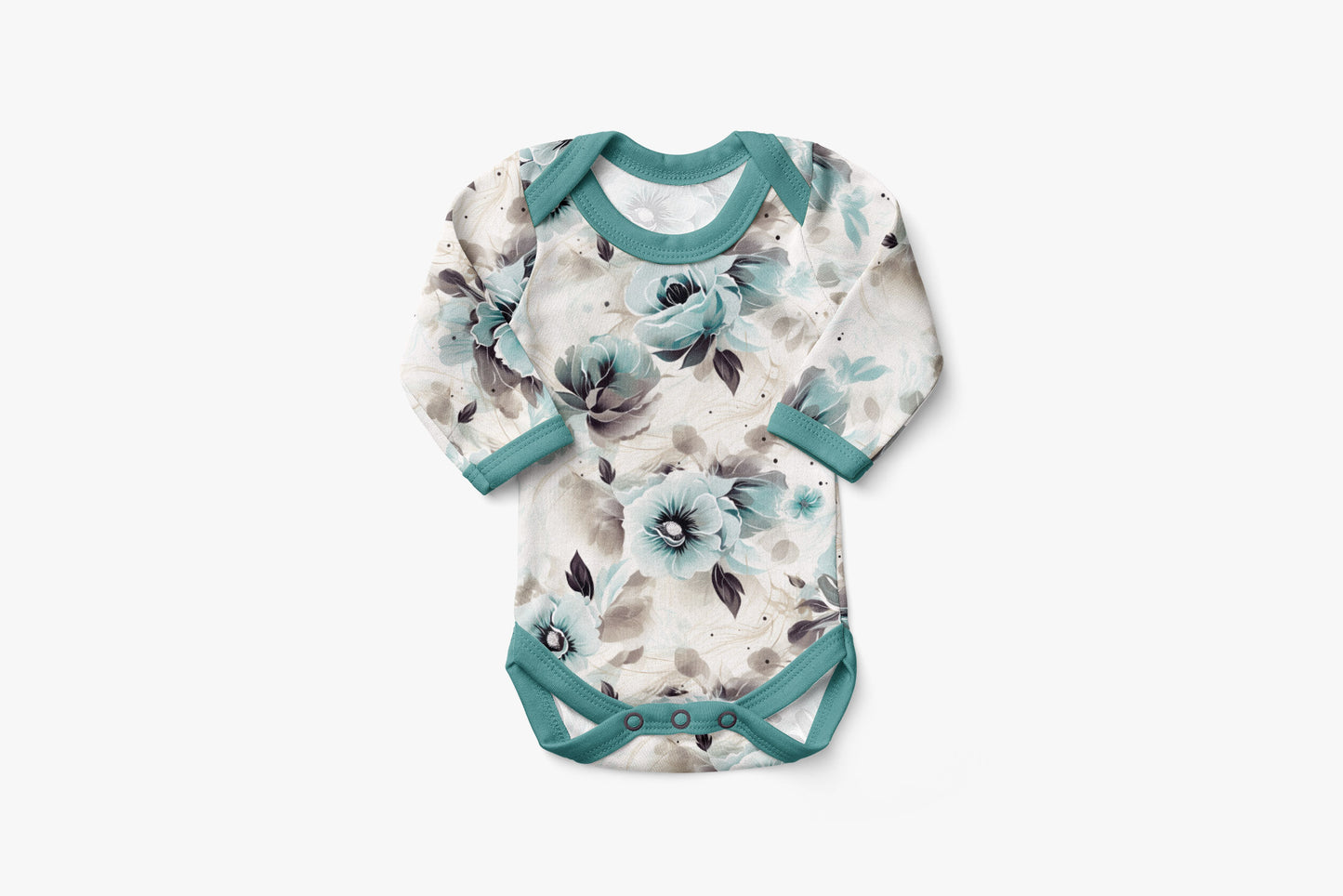 Teal Floral Winds - Small