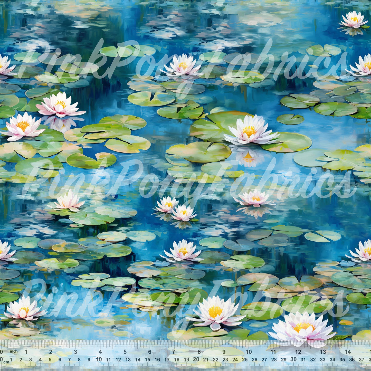 Claude Monet Style Water Lilies - Large