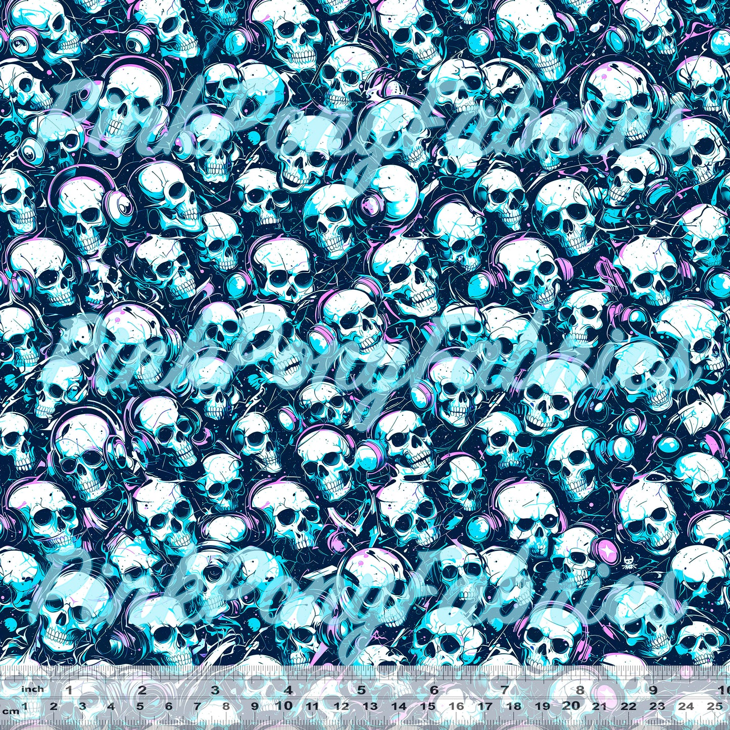 Rockin' Skulls - Blue