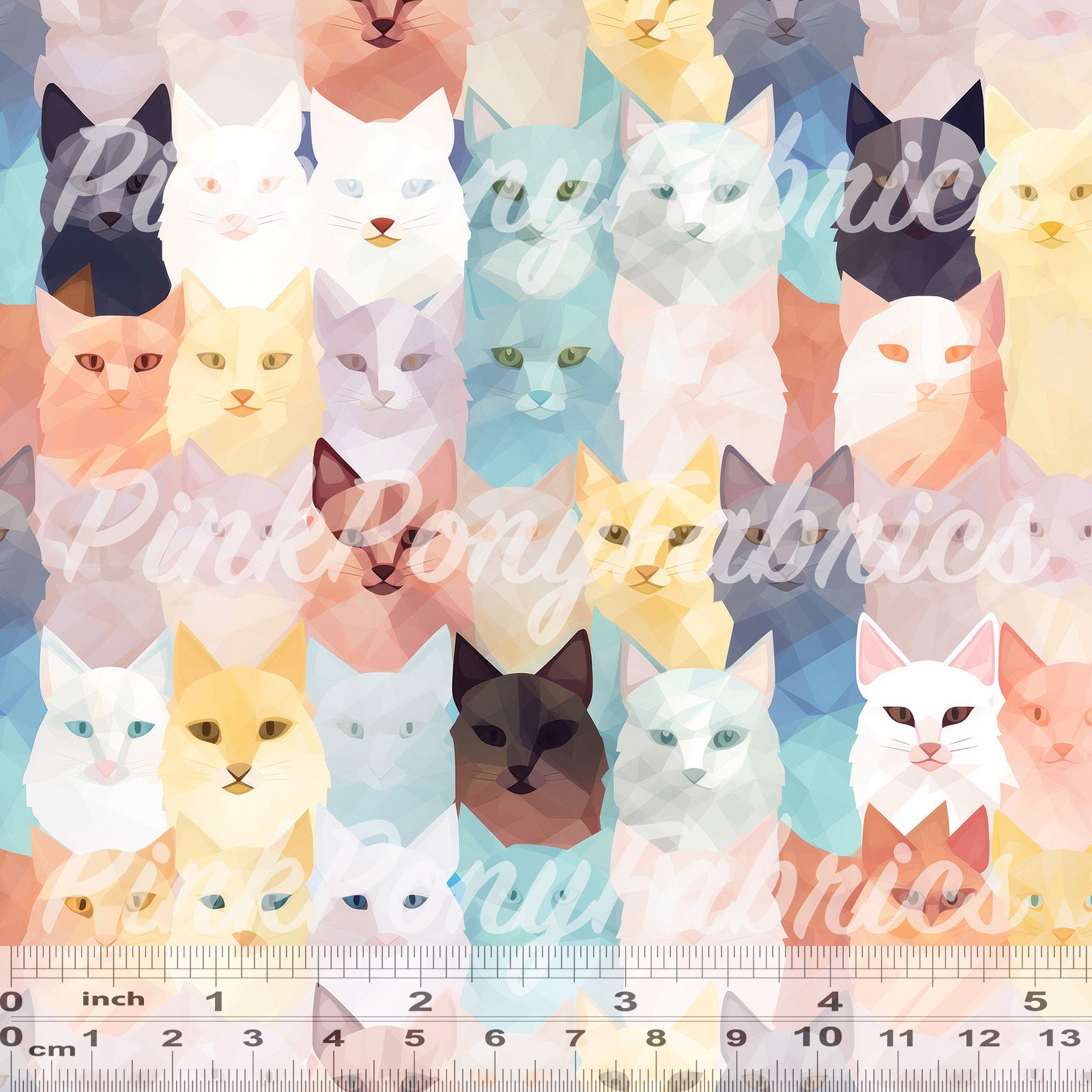 Tessellated Cats – Pink Pony Design